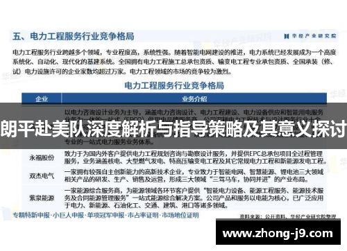 朗平赴美队深度解析与指导策略及其意义探讨